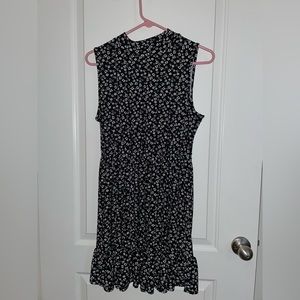 High neck ruffle dress